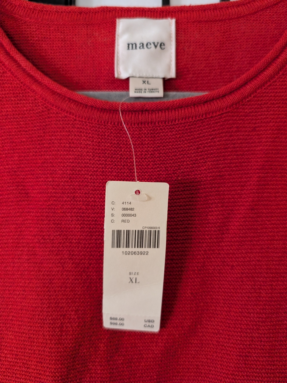 Maeve Ribbed Hem Sleeveless Tank  Brunt Orange - Picture 5 of 5